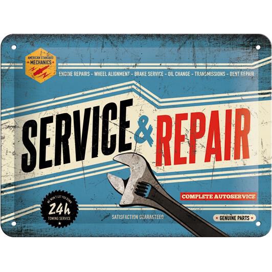 Nostalgic-Art Blechschild 15 x 20 "Service & Repair" von Nostalgic-Art