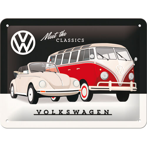 Nostalgic-Art Blechschild 15 x 20 "VW - Meet the Classics" von Nostalgic-Art