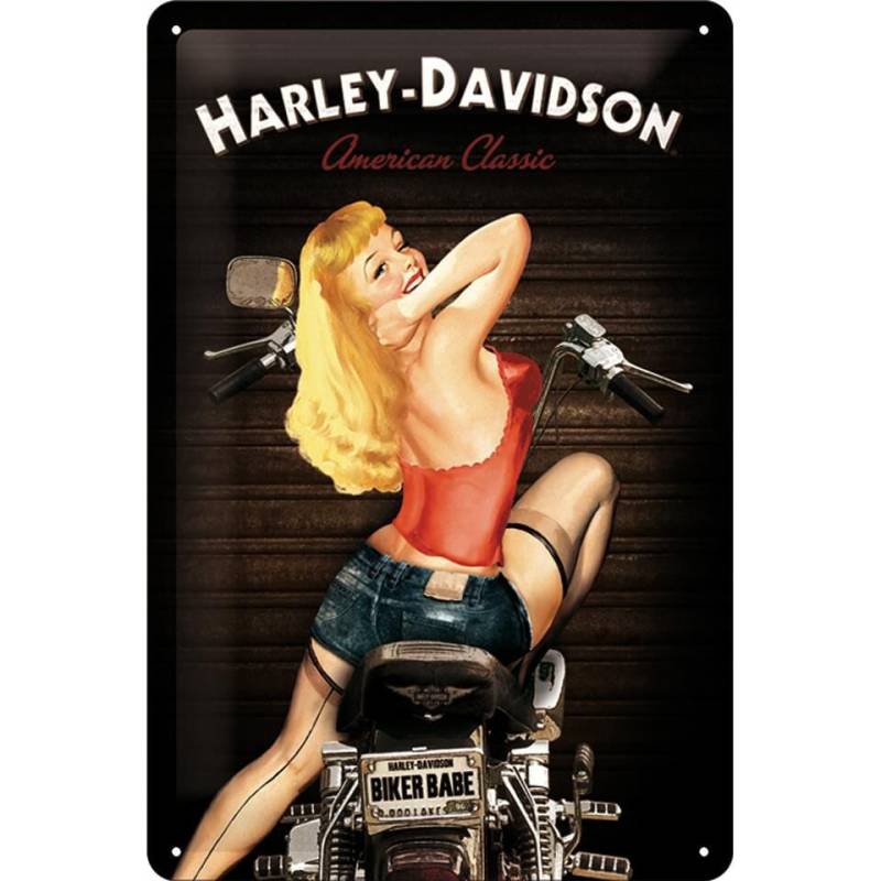 Nostalgic-Art Blechschild 20 x 30 "Harley-Davidson Biker Babe" von Nostalgic-Art