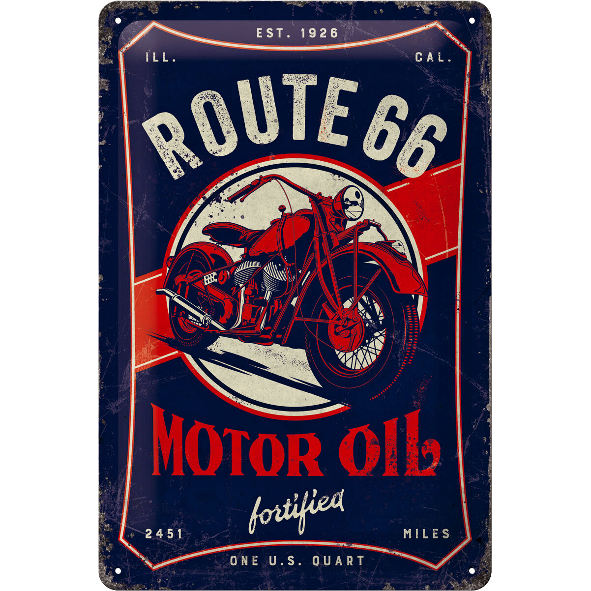 Nostalgic-Art Blechschild 20 x 30 Route 66 "Motor Oil" von Nostalgic-Art