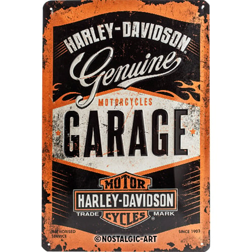 Nostalgic-Art Blechschild 20 x 30 cm Harley-Davidson Garage von Nostalgic-Art