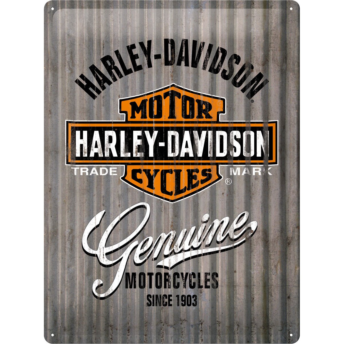 Nostalgic-Art Blechschild 30 x 40 Harley-Davidson "Metal Wall" von Nostalgic-Art