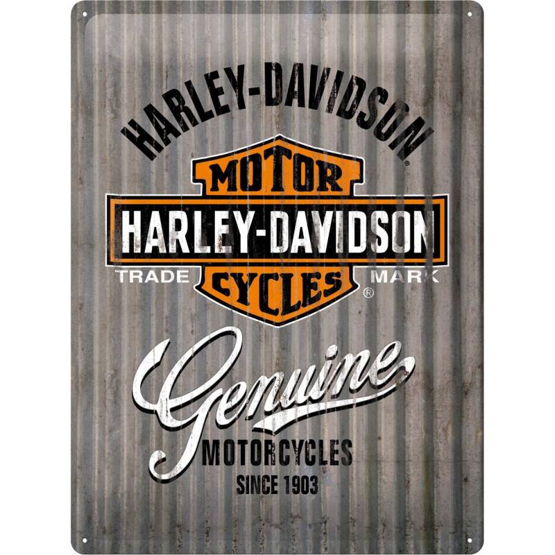 Nostalgic-Art Blechschild 30 x 40 Harley-Davidson "Metal Wall" von Nostalgic-Art