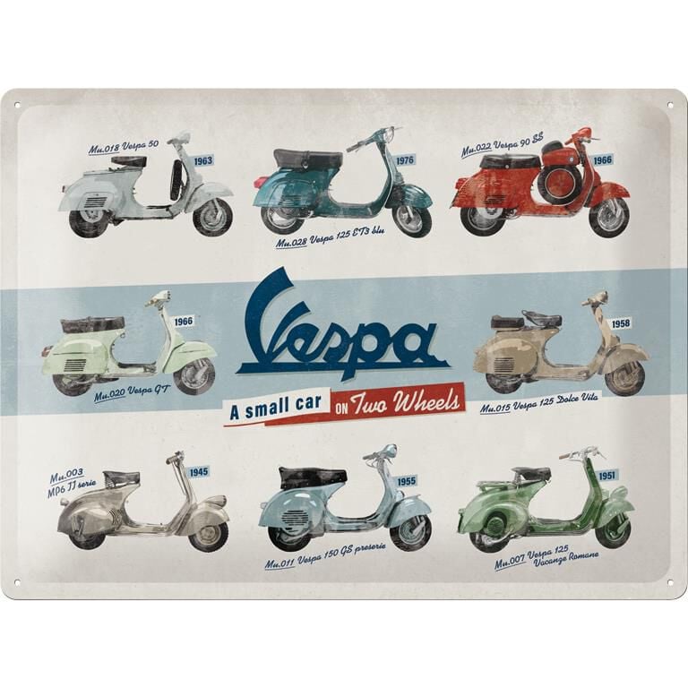 Nostalgic-Art Blechschild 30 x 40 "Vespa - Model Chart" von Nostalgic-Art