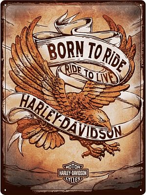 Nostalgic Art Harley Davidson - Born to Ride, Blechschild - 40 cm x 30 cm von Nostalgic Art