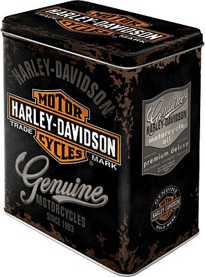 Nostalgic Art Harley-Davidson Genuine Logo, Vorratsdose L - 14 cm x 20 cm x 10 cm von Nostalgic Art