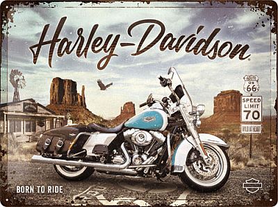 Nostalgic Art Harley-Davidson - Route 66, Blechschild - 40 cm x 30 cm von Nostalgic Art