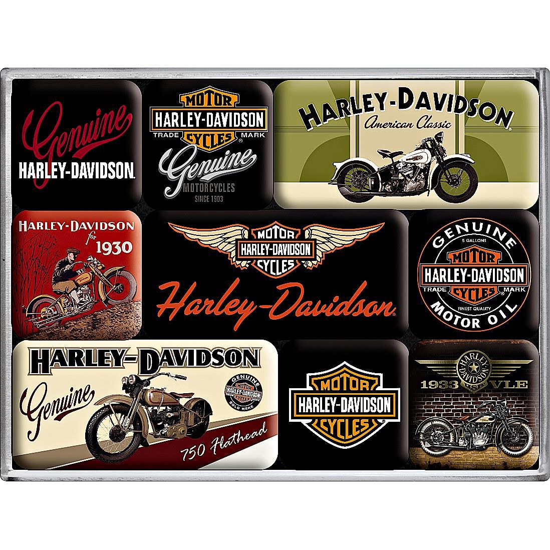 Nostalgic-Art Magnet-Set Harley Davidson Bikes von Nostalgic-Art