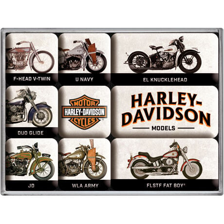 Nostalgic-Art Magnet-Set "Harley-Davidson - Model Chart" von Nostalgic-Art