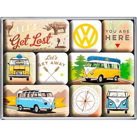 Nostalgic-Art Magnet-Set "VW Bulli-Let´s Get Lost" von Nostalgic-Art