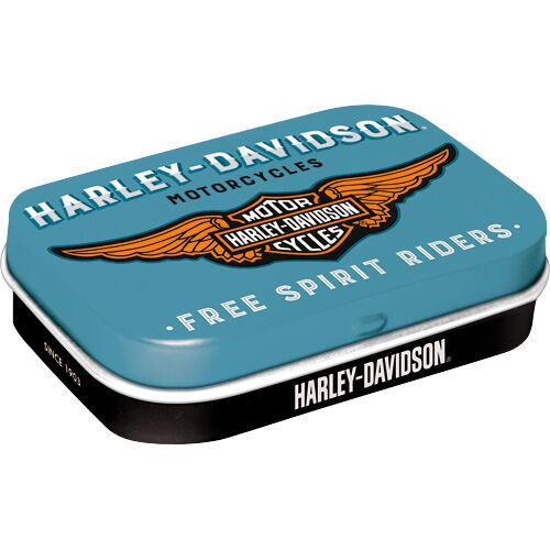 Nostalgic-Art Pillendose "Harley-Davidson - Logo Blue" von Nostalgic-Art