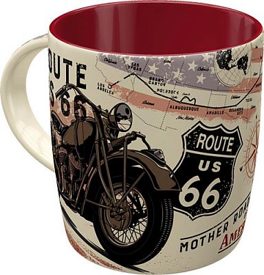 Nostalgic Art Route 66 Bike Map, Tasse - 9 cm x 9 cm x 9 cm von Nostalgic Art