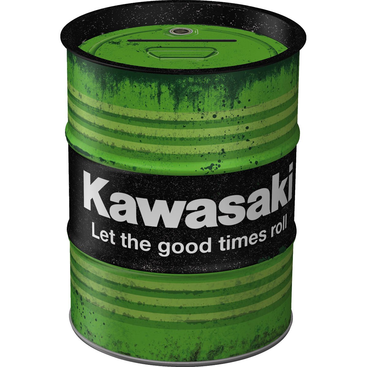 Nostalgic-Art Spardose Ölfass "Kawasaki - Let The Good Times Roll" von Nostalgic-Art