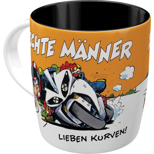 Nostalgic-Art Tasse Set - MOTOmania - Echte Männer lieben Kurven! von Nostalgic-Art