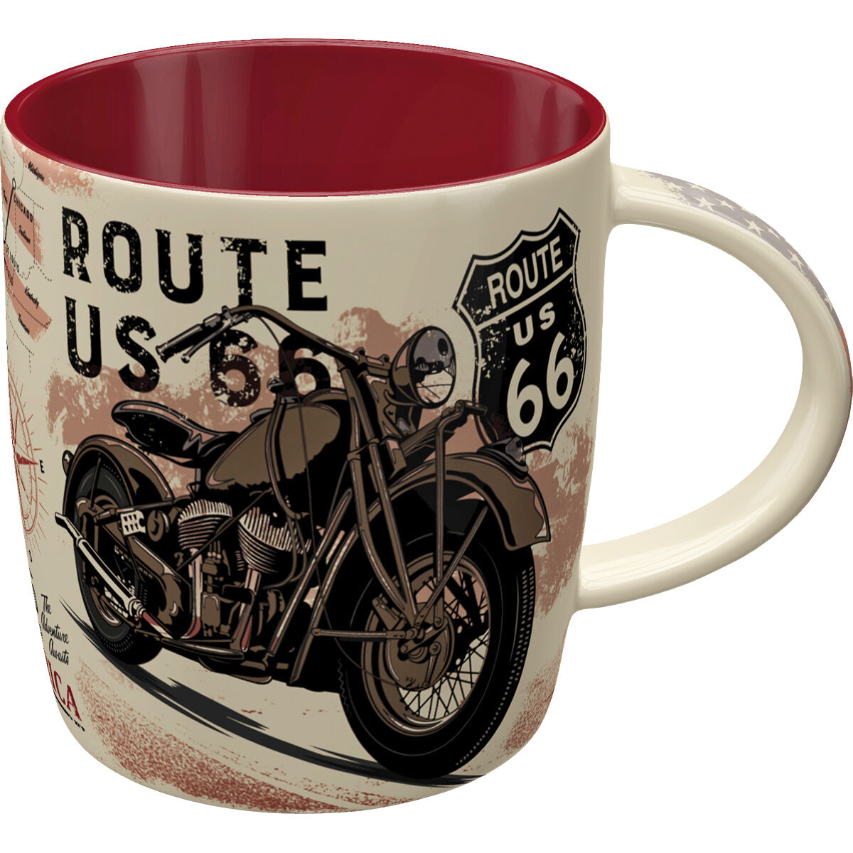 Nostalgic-Art Tasse "Set - Route 66 Bike Map" 330 ml von Nostalgic-Art