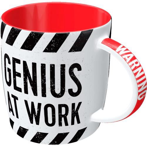 Nostalgic-Art Tasse "WARNING Genius at Work" 330 ml von Nostalgic-Art