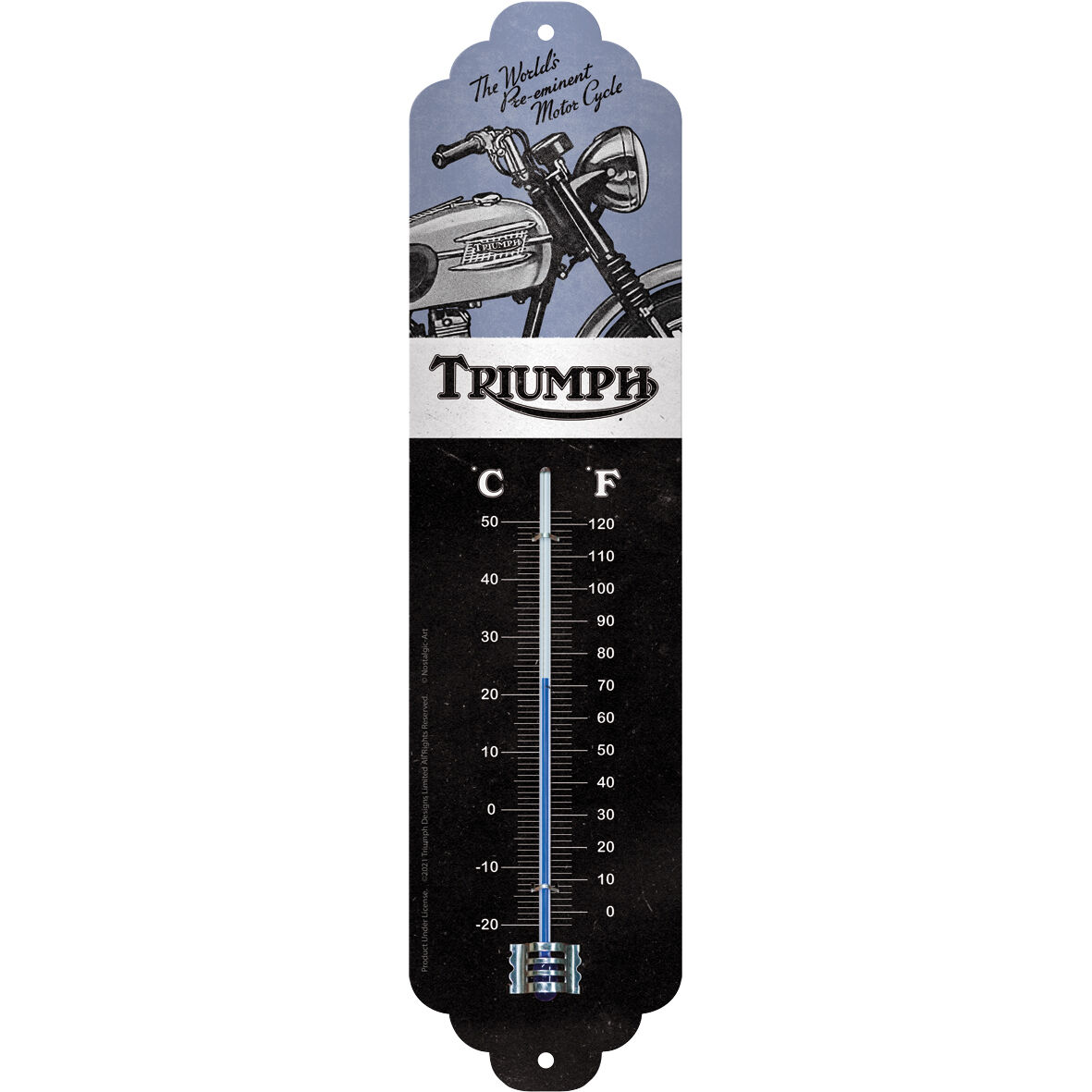 Nostalgic-Art Thermometer Triumph - Motorcycle blue von Nostalgic-Art