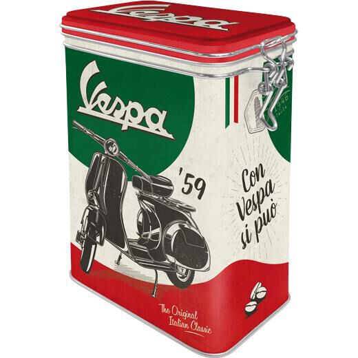 Nostalgic-Art Vorratsdose Clip Top "Vespa - The Italian Classic" von Nostalgic-Art