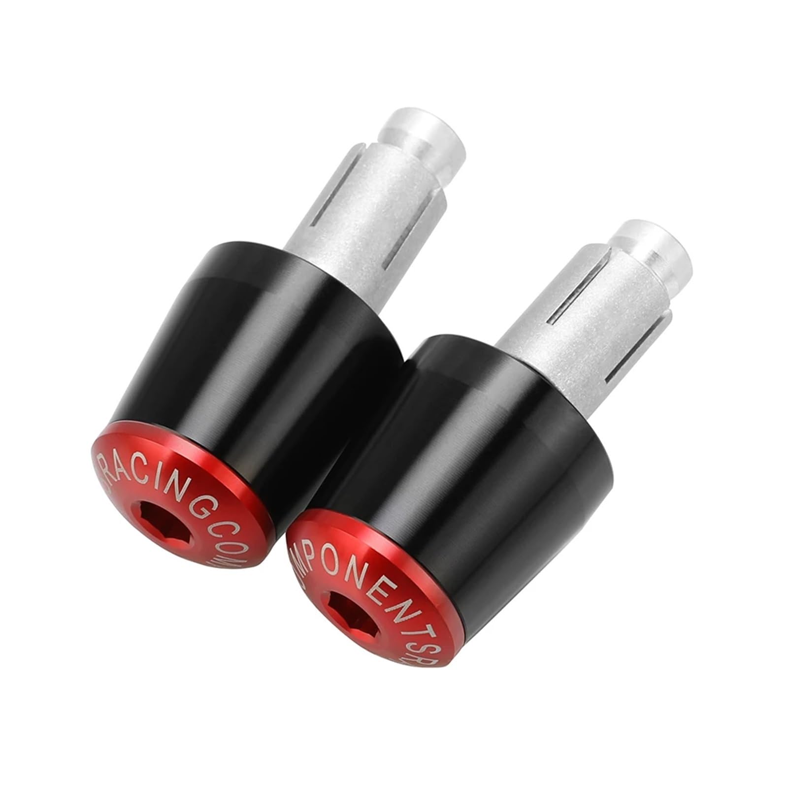 Novakui Griffenden Für 125DUKE 125 Duke 2011-2022 Motorräder Lenker Griffe Kappe Gewicht TeileAnti Vibration Silder Stecker Enden Lenkdämpfer(Black red) von Novakui