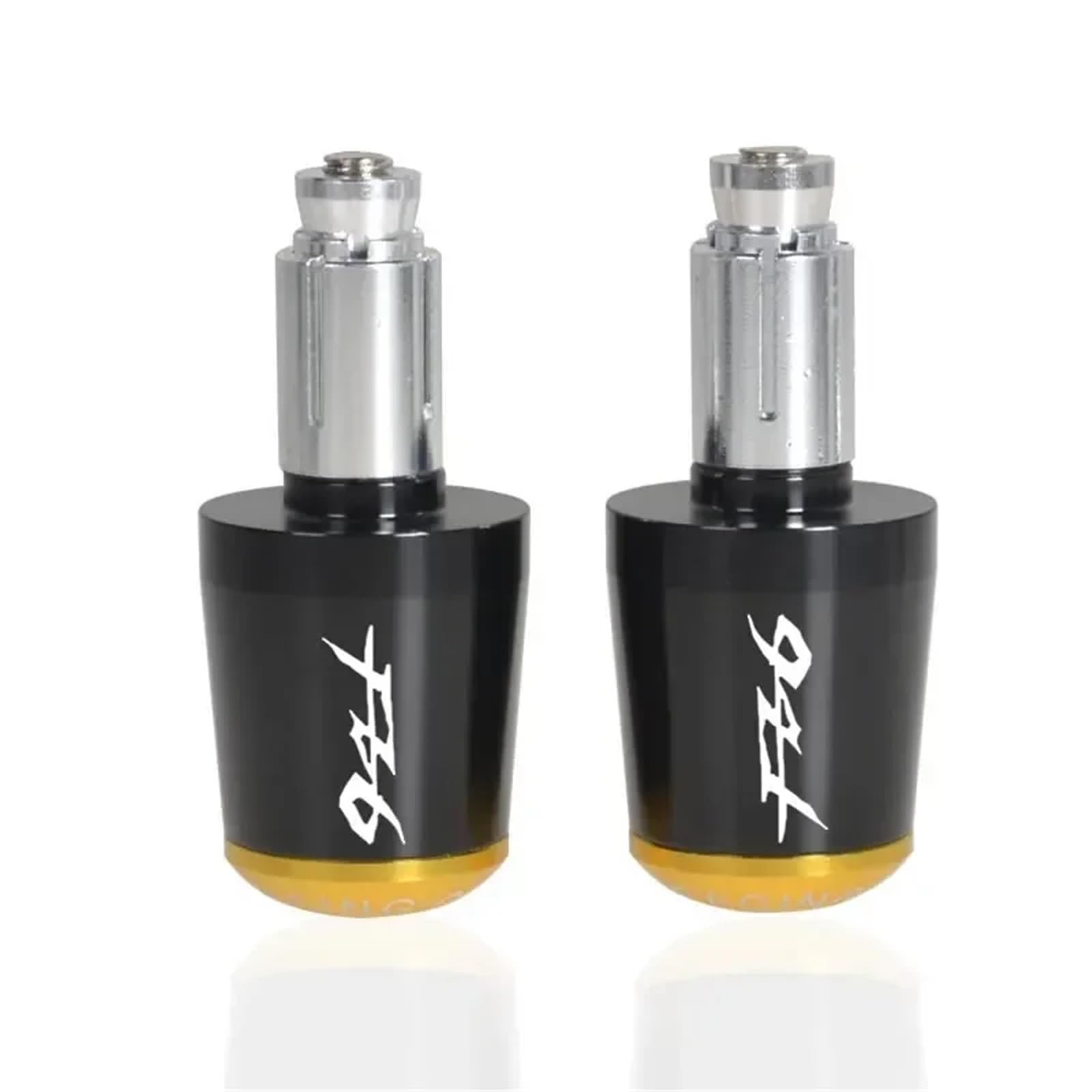 Novakui Griffenden Für YA&MAHA Fazer FZ6 FZ 6 Alle Jahre Motorrad Lenker Griffe Enden Gegengewicht Griff Bar Slider End Kappe Stecker Lenkdämpfer(Black and Gold) von Novakui