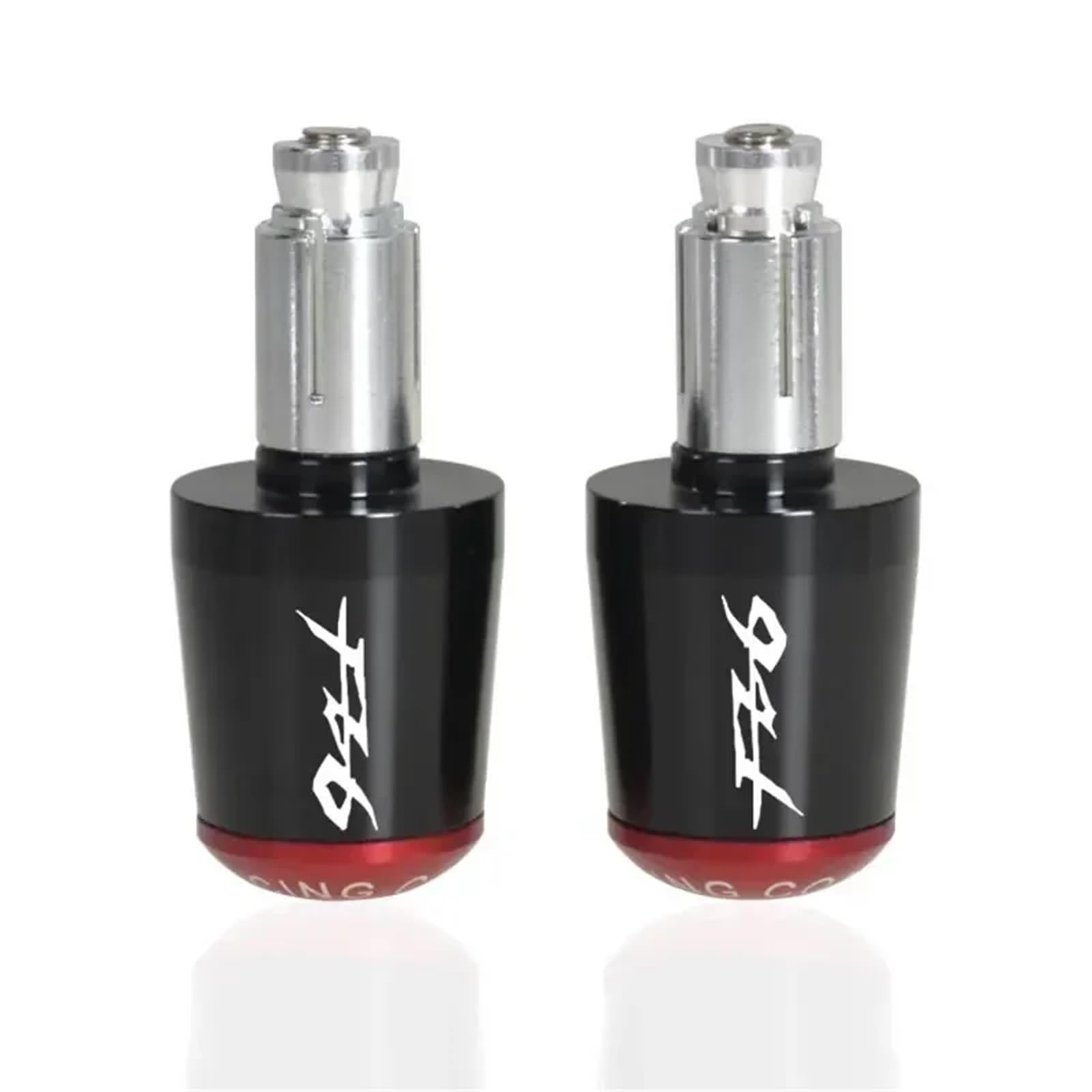 Novakui Griffenden Für YA&MAHA Fazer FZ6 FZ 6 Alle Jahre Motorrad Lenker Griffe Enden Gegengewicht Griff Bar Slider End Kappe Stecker Lenkdämpfer(Black and Red) von Novakui