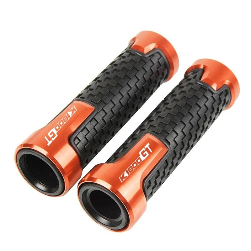 Novakui Motorrad Lenkergriffe Gasgriffe Für BM&W K1600GT Universal Hohe Qualität Alle Jahre Motorrad Lenker Grip Gas Hand Bar Griffe(Orange) von Novakui