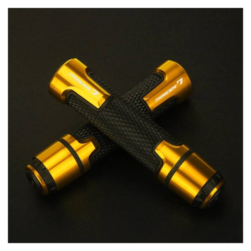 Novakui Motorrad Lenkergriffe Gasgriffe Für YA&MAHA Tracer 7 9 Tracer7 Tracer9 Motorradzubehör 1 Paar Lenkergriff Hanrdle Bar Grips(Tracer7 Gold) von Novakui