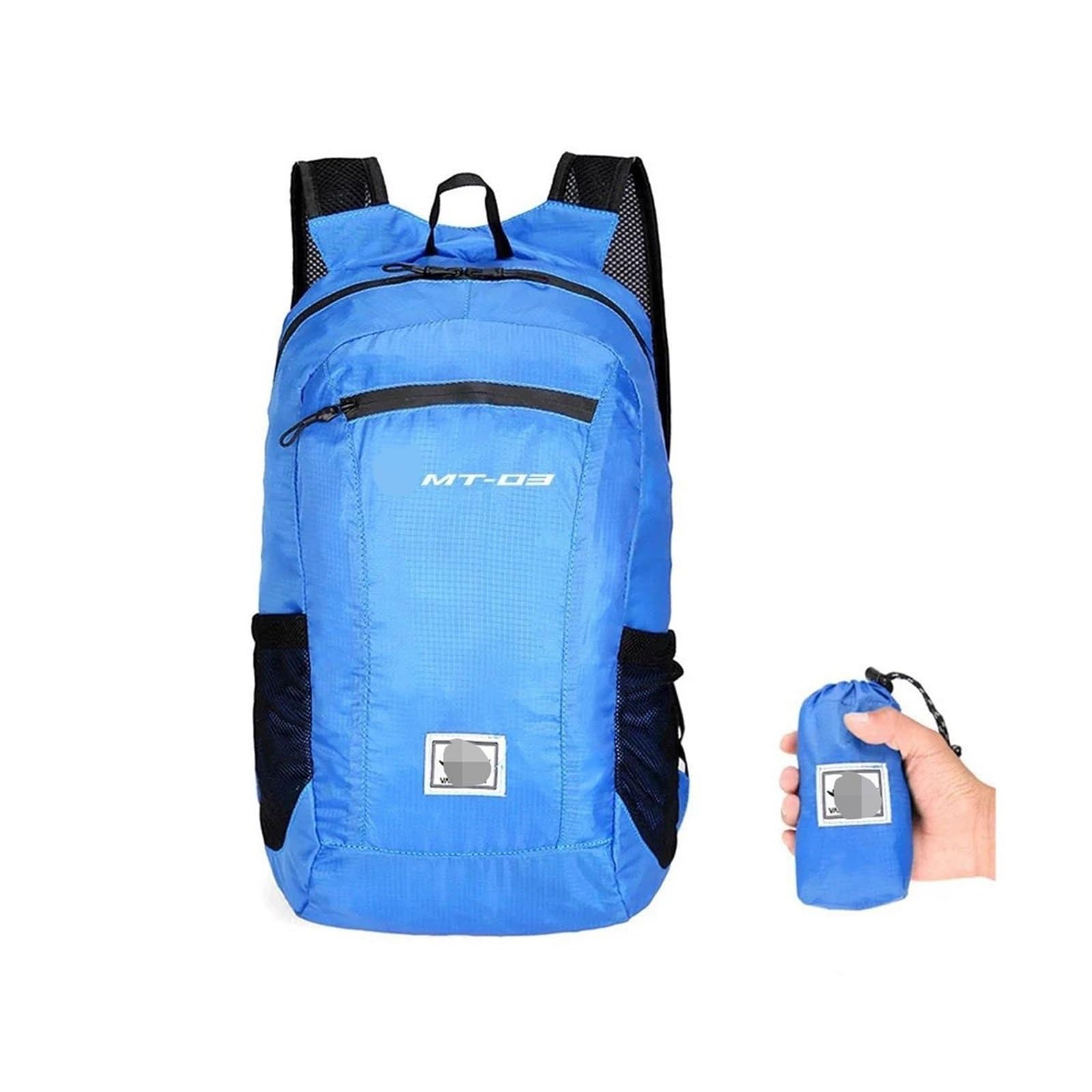 Novakui Motorrad Rucksack Motorradrucksäcke Für MT-03 MT 03 MT03 Motorrad Faltbarer Wasserdichter Rucksack(Blue) von Novakui