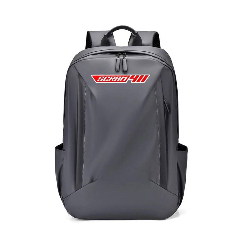 Novakui Motorrad Rucksack Motorradrucksäcke Für Moto Für Guzzi SCRAM411 2018-2020-2022 Motorrad-Freizeitrucksack(Gray) von Novakui