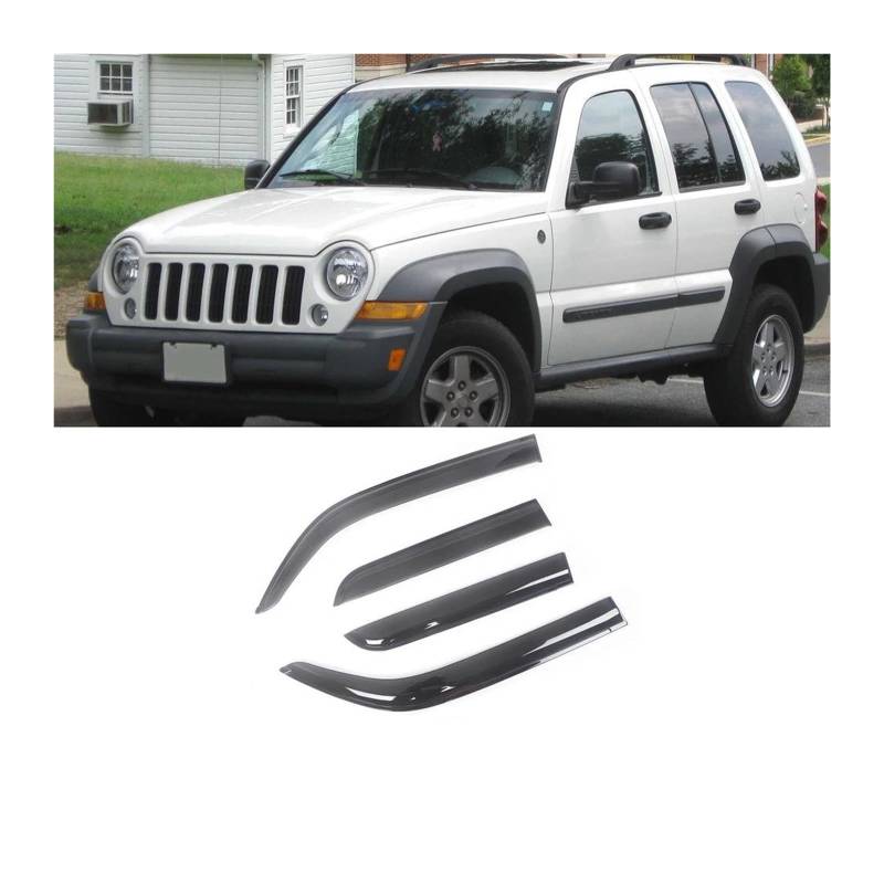 Novakui Seitenfensterabweiser Für Jeep Für Liberty 2002-2004 Auto Seitenfenster Windabweiser Visiere von Novakui