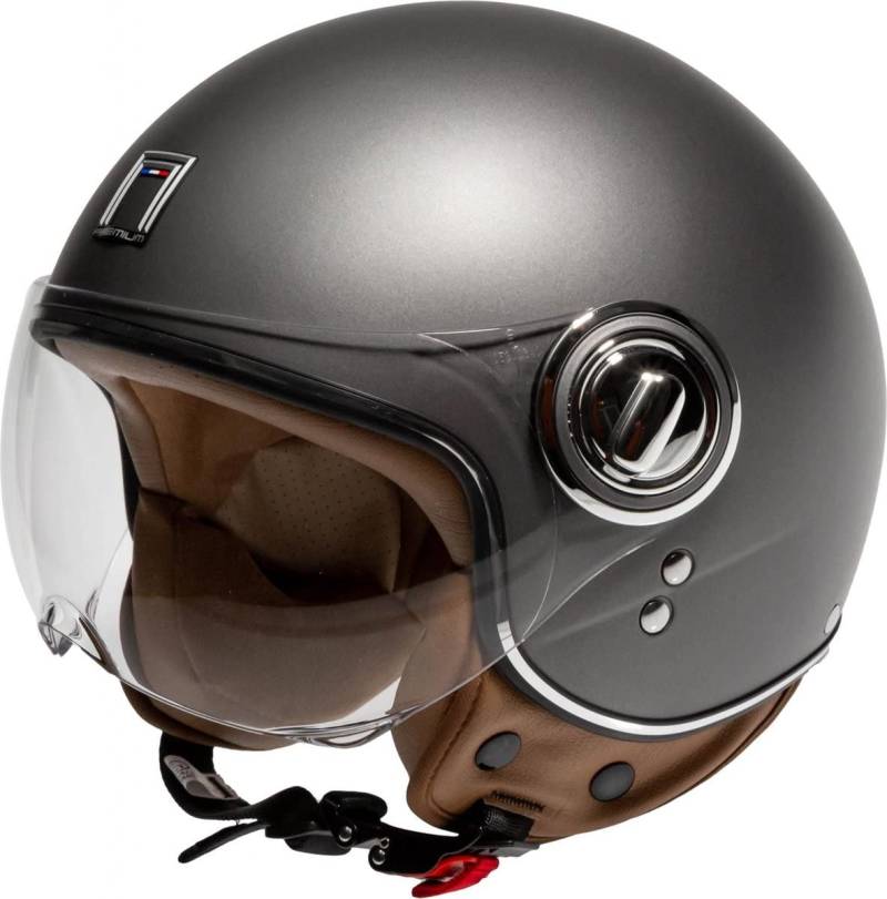 Nox Trendiger Jethelm für den Roller - Fashionhelm für den Roller - Scooterhelm - Schnorchelhelm - Titanium Mat XS (M) von Nox