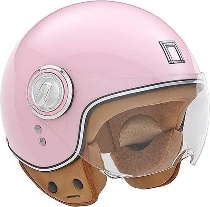 Trendiger Jethelm, Fashion-Jethelm, Scooter-Jethelm, Motorradhelm - Rosa S von Nox