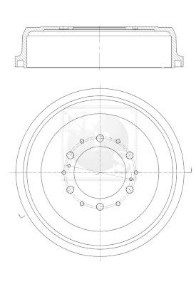 Bremstrommel Hinterachse NPS T340A07 von Nps