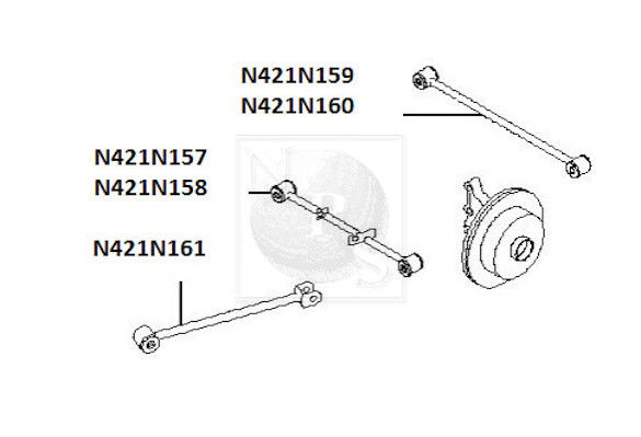 Lenker, Radaufhängung hinten rechts NPS N421N160 von Nps