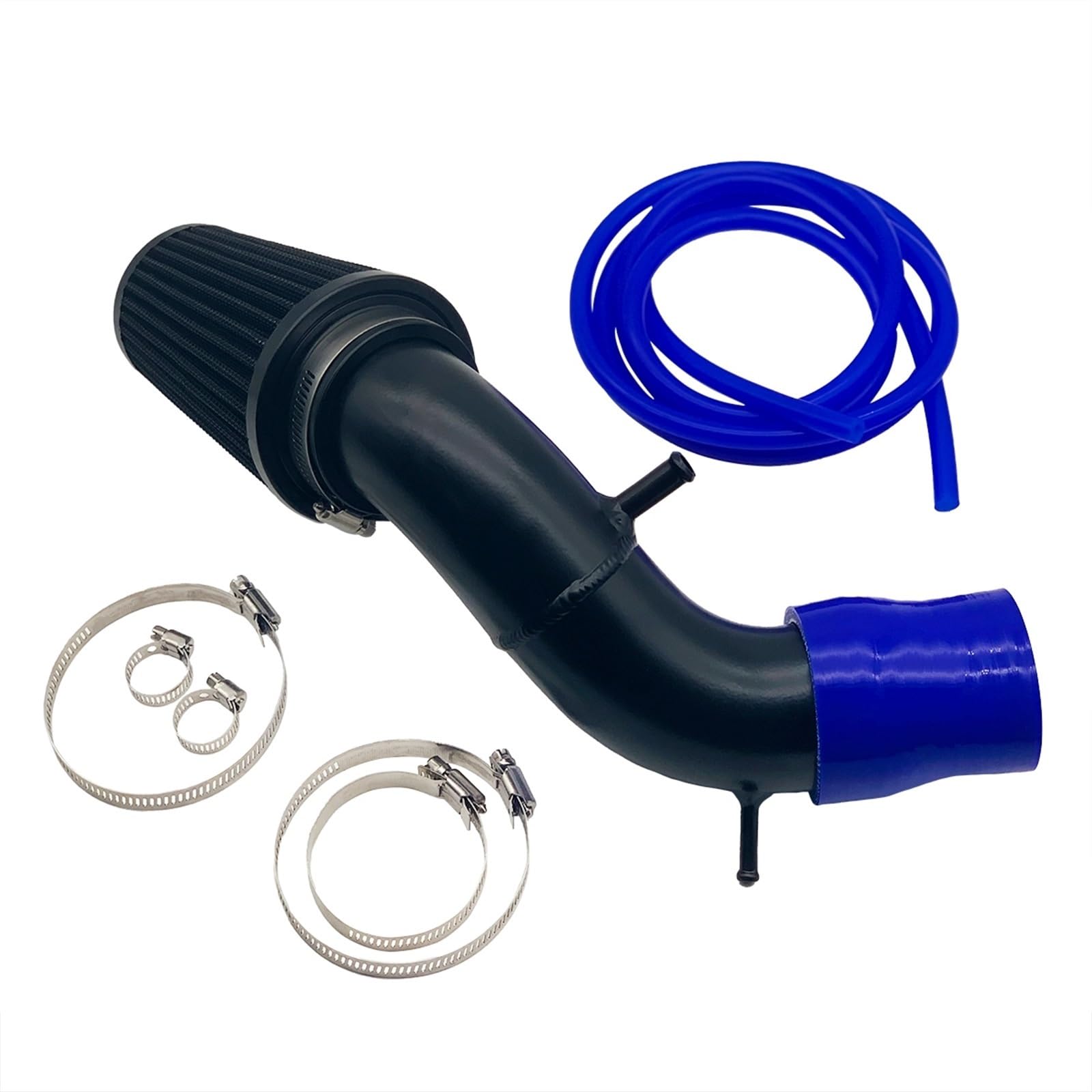 Kaltluftansaugschlauch Luftansaugset Für Abarth 500 595 695 Luftansaugsystem Mit Hohem Durchfluss In Werkseitiger Airbox-Position, Ersatz-Leistungsteile LuftAnsaug Lufteinlassrohr(Blue Silicone Hose) von Nqimgv