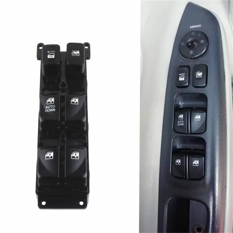 Electric Power Fensterheber Auto Power Master Fenster Control Schalter Fensterheber Taste Für Hyundai Für Accent 2007 2008 2009 2010 OEM 93570 1E110 935701E110 Fensterheberschalter(Window Switch) von Nqkcuac