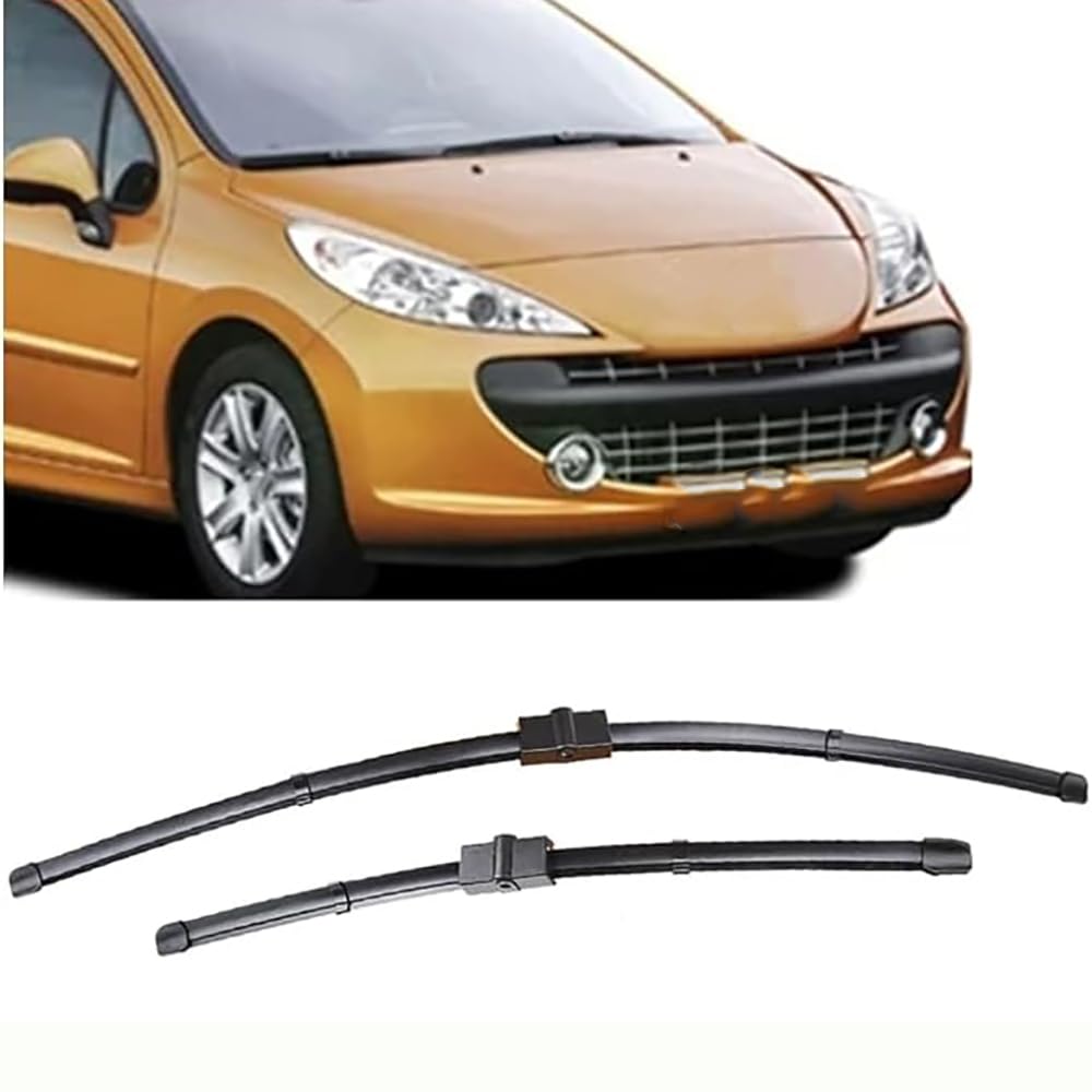 Auto Vorne Scheibenwischer für Peugeot 207 207CC 207SW CC SW 2006-2014, 26"+17", Vornescheibenwischer Wischerblatt und Wischerarm Vorne, Scheibenwischer Wischblattersatz Set von Nsnqb