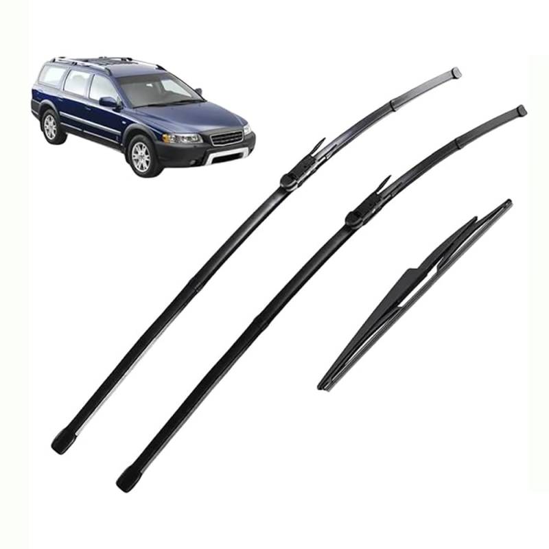 Auto Vorne und Hinten Scheibenwischer für Volvo XC70 2004–2007, 24"+22"+15", Scheibenwischer Wischerblatt und Wischerarm Vorne und Hinten, Scheibenwischer Set von Nsnqb