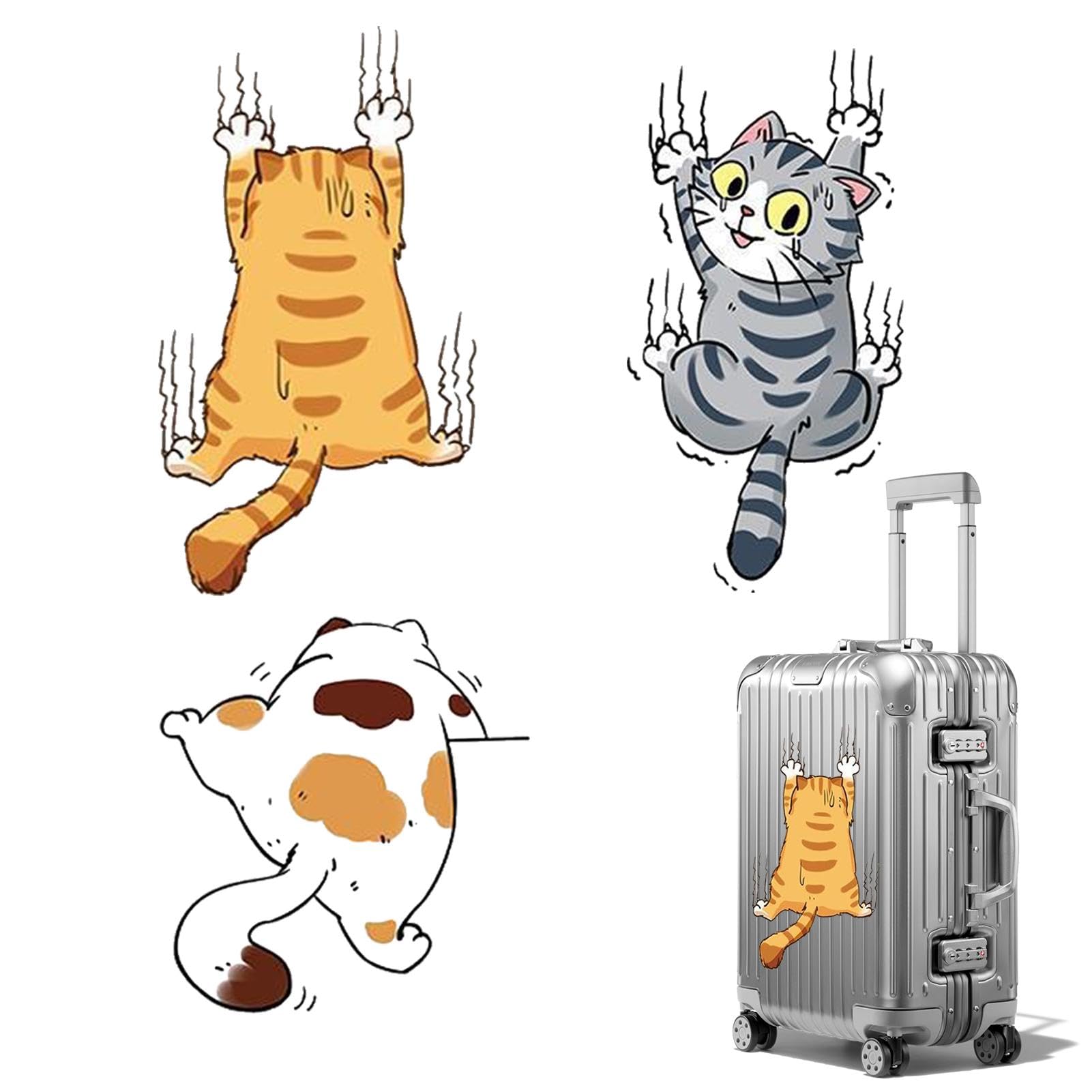 Nubamzy Cat Decals for Car - Cat Scratching Car Sticker - Adorable & Humorous Cat Car Decals for Luggage Wall Motorcycle Computer Phone von Nubamzy