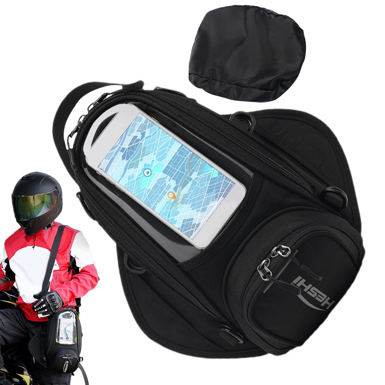 Nubamzy Motorrad-Tanktasche, wasserdichter Motorrad-Tank-Organizer, Motorrad-Fahrrad-Zubehör, Motorrad-Fahrtasche mit wasserdichtem Touchscreen zum Radfahren von Nubamzy