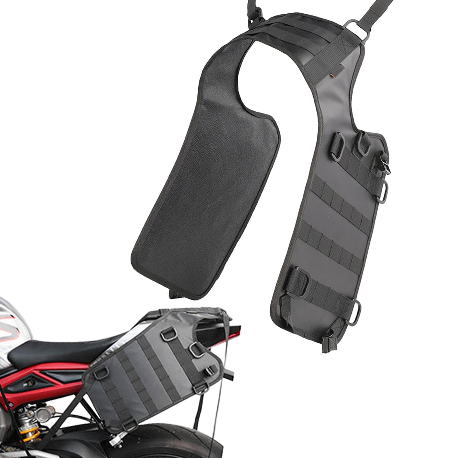 Nubamzy Tankrucksack Weste | Motorrad Tank Side Hangings System - Motorrad Tank Seitentasche Satteltasche Motorweste Fronttasche Wasserdicht Bumper Tasche von Nubamzy