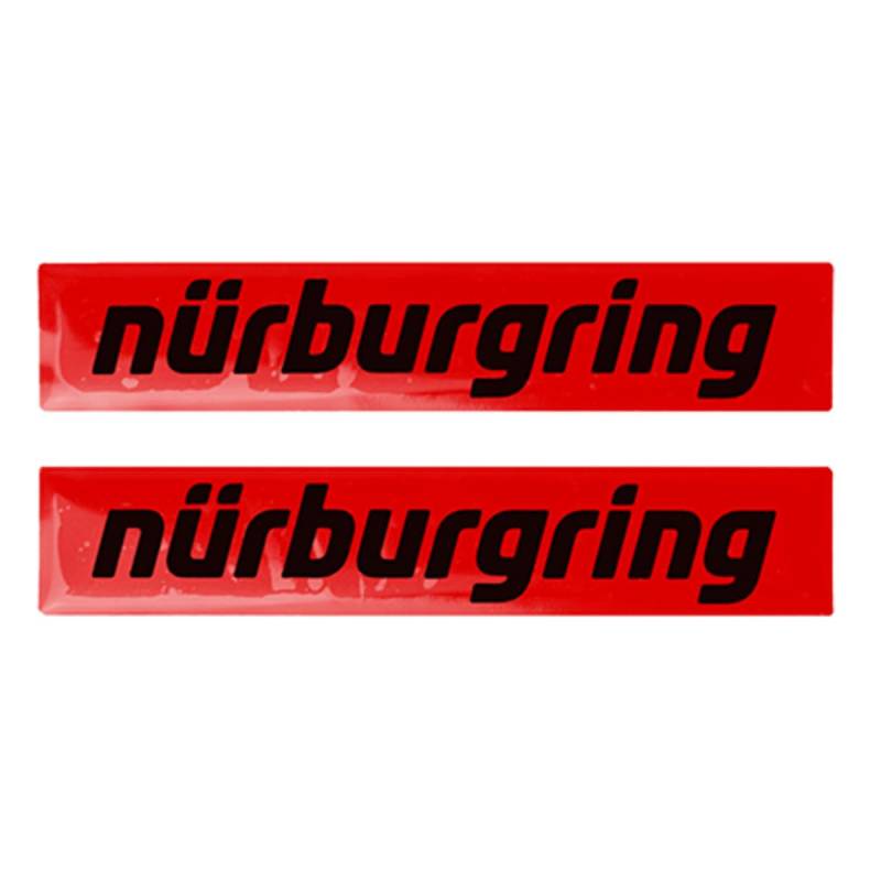 Nürburgring - 3D Aufkleber - Schriftzug - 10 cm, Farbe:Rot, Größe:OneSize von Nürburgring