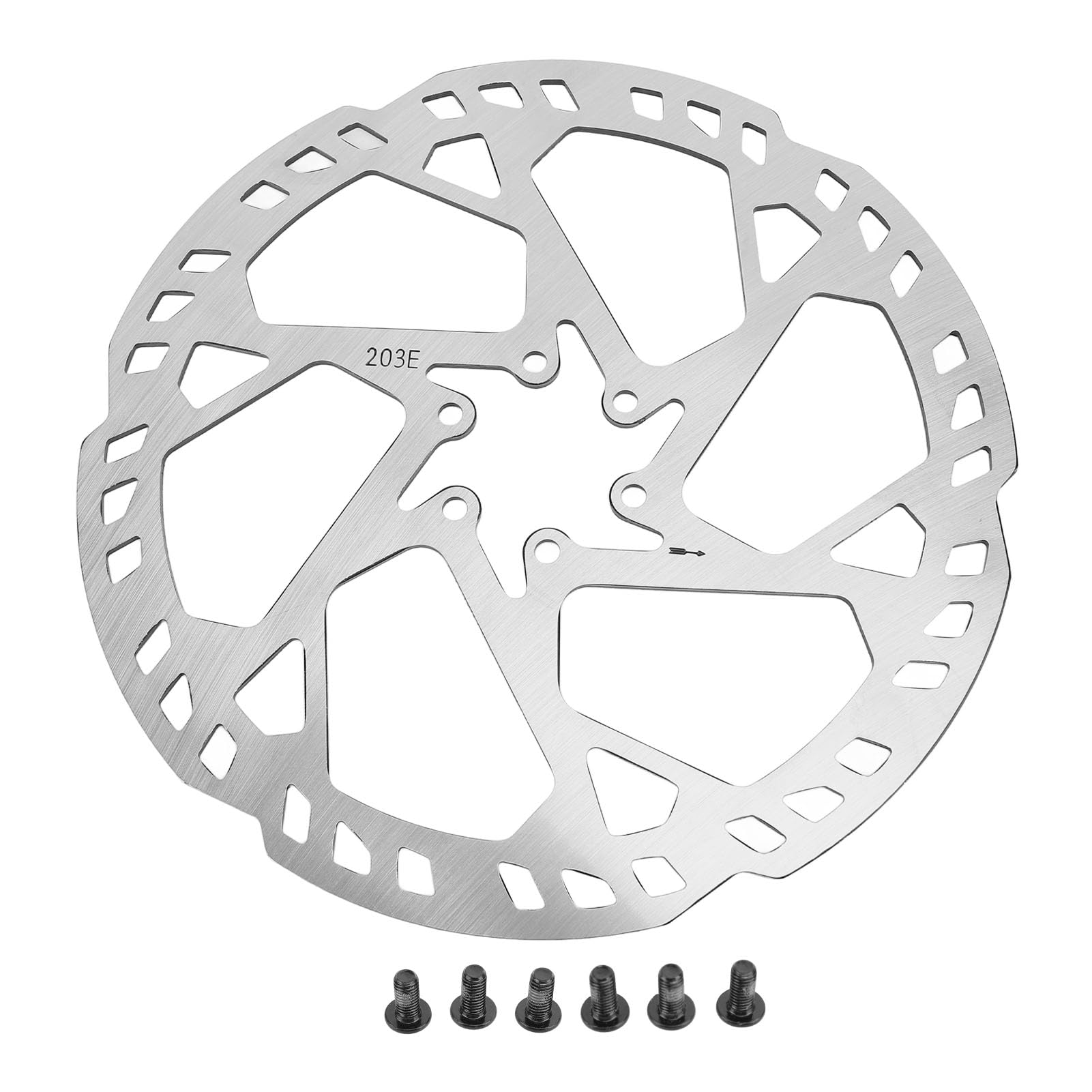 Nurnesy 203 Mm Bremsscheibe für Elektroroller, 2,3 Mm Dick, mit 6 Schrauben für die Aufrüstung der Scheibenbremse von Nurnesy