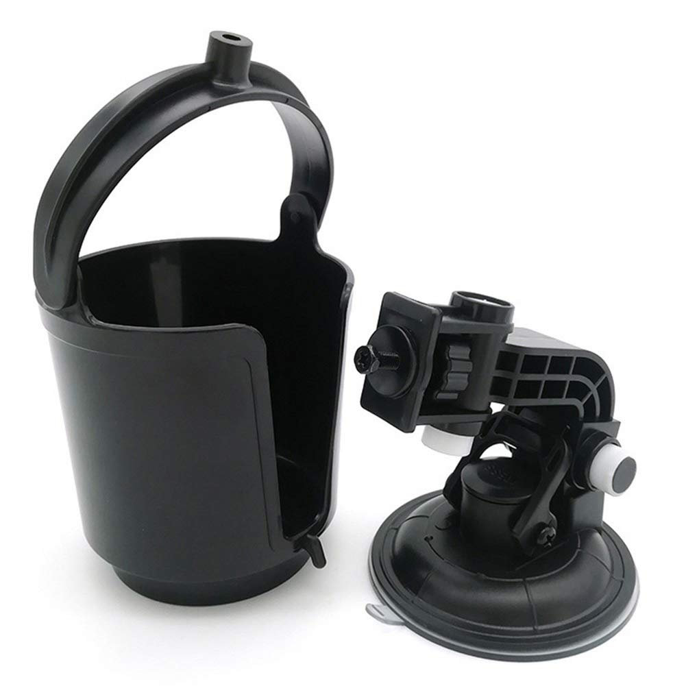 Nurnesy Einstellbare Saugnapf-Auto-Cup-Halterung mit Auto-Getränke Halter für Isolier Becher, Tee Becher und Wasser Flaschen, Ideal für Auto-, Auto-und Fahrzeug Gebrauch (Schwarz) von Nurnesy