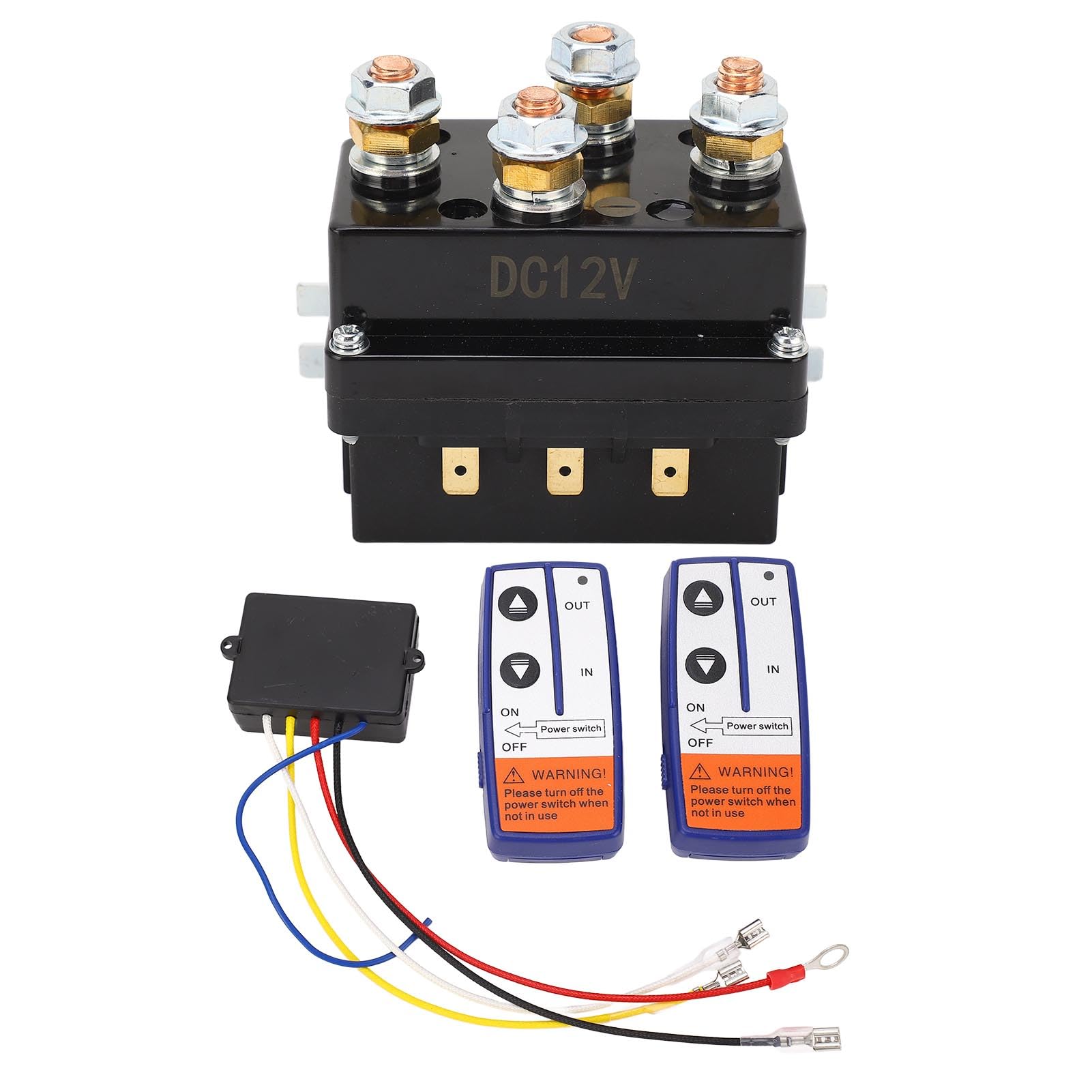 NutriEss Winch Relay Kit Fernbedienung 12V 500A ATV Schneemobilmäher Verbesserte Leistung langlebiger Gebrauch von NutriEss