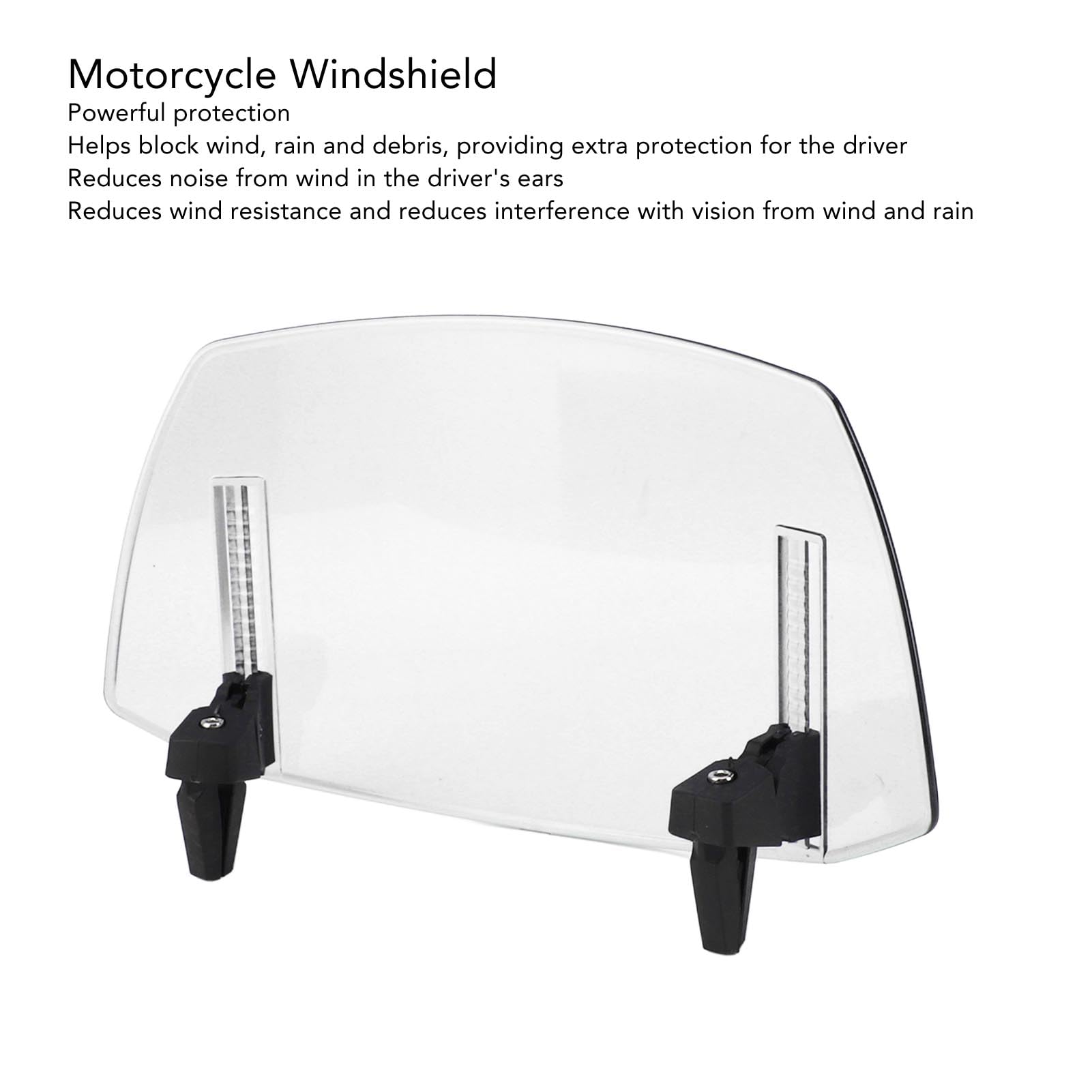 Motorrad einstellbare Windschutzscheibe Universal Fit Wind Defflektor Leitender Schutz für Verschiedene Motorradmodelle von Nuvollo