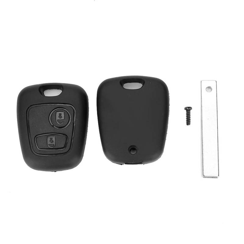 Remote Key Case, 2-Tasten-Auto-Fernbedienung Key Case Shell Mit Groove Auto-Upgrade-Zubehör Fit Für Peugeot 107 207 307 407 von Nuvollo