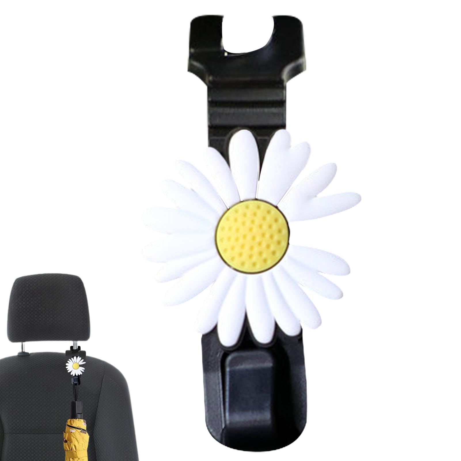 Blumen-Kopfstützen-Haken – Auto-Blumen-Aufhänger, Auto-Kopfstützen-Organizer | Auto-Rücksitz-Organizer, Niedliches Gänseblümchen-Design, Autositz-Haken Für Kopfstütze, Auto-Kopfstützen-Haken-Aufhänger von Nuyhadds