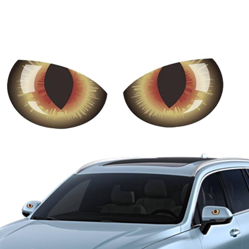 Nuyhadds Reflektierende Augen Autoaufkleber - Reflektierende 3D-Stereo-Augenaufkleber,Lustige Autoaufkleber, langlebige Autoaufkleber für Auto, Fenster, Wand von Nuyhadds