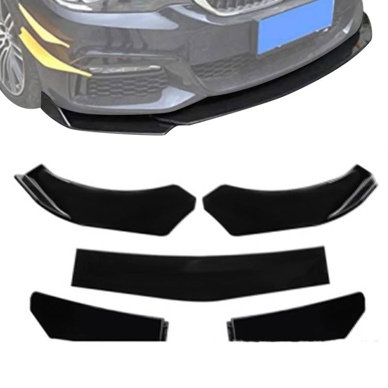 Front Lip Splitter, Adjustable Front Bumper Splitter, Front Bumper Lip Body Kit, Lightweight Front Body Shovel, Anti-Collision Front Splitter, Car Front Lip Spoiler, Adjustable Front Lip Spoiler von Nuyhgtr